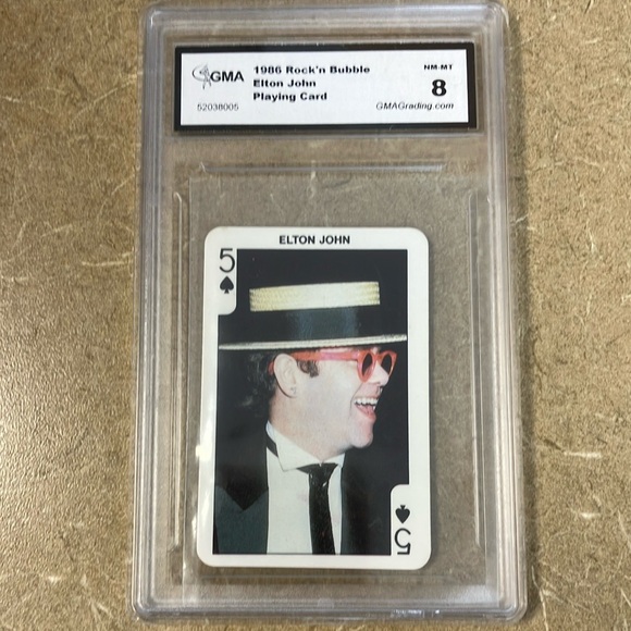 1986 Dandy Rock’ n Bubble ELTON JOHN Five Of Spades...